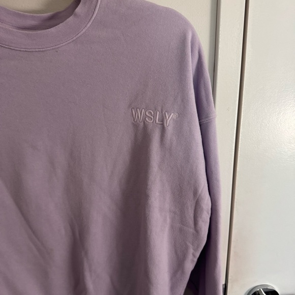 WSLY Pastel Lavender Crewneck Sweatshirt - Picture 3 of 5